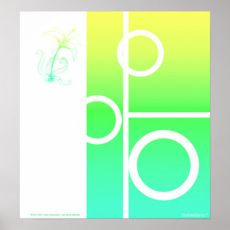 Poster Sunny lily abstract print