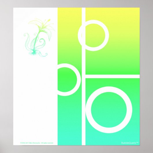 Poster Sunny lily abstract print (Devant)