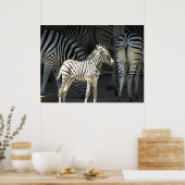 Poster Sunny Zebra (Cuisine)
