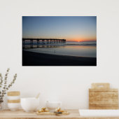 Poster sunrise at fishing pier (Cuisine)