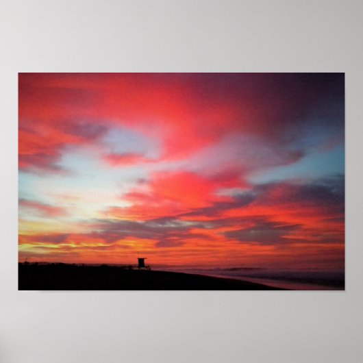 Poster Sunrise at Newport Beach (Devant)