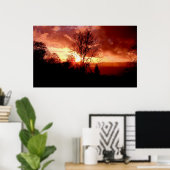 Poster Sunrise aux fraises (Bureau à domicile)