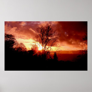 Poster Sunrise aux fraises