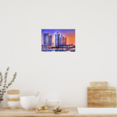 Poster Sunrise de Miami Skyline (Cuisine)