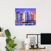Poster Sunrise de Miami Skyline (Bureau à domicile)