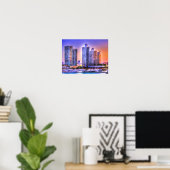 Poster Sunrise de Miami Skyline (Bureau à domicile)
