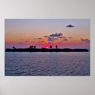 Poster Sunrise des Maldives
