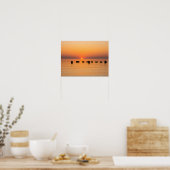 Poster Sunrise Du Lac Orange (Cuisine)