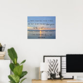 Poster Sunrise encouragement verset biblique Jean 16:33 (Bureau à domicile)