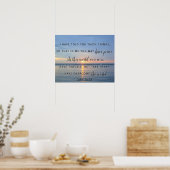 Poster Sunrise encouragement verset biblique Jean 16:33 (Cuisine)