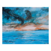 Poster Sunrise Landscape Painting (Devant)