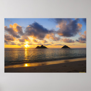 Poster Sunrise_Lanikai Beach_ Hawaii