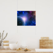Poster Sunrise Over Planet Earth Outer Space Artwork | (Cuisine)