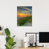 Poster Sunrise Over Sand Dunes à Daytona Beach, FL (Bureau à domicile)