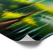 Poster Sunrise over snow covered mountains and lake (Coin)