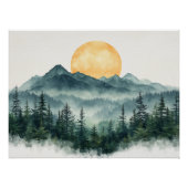 Poster Sunrise Serenity Zen Minimalist Wall Art (Devant)