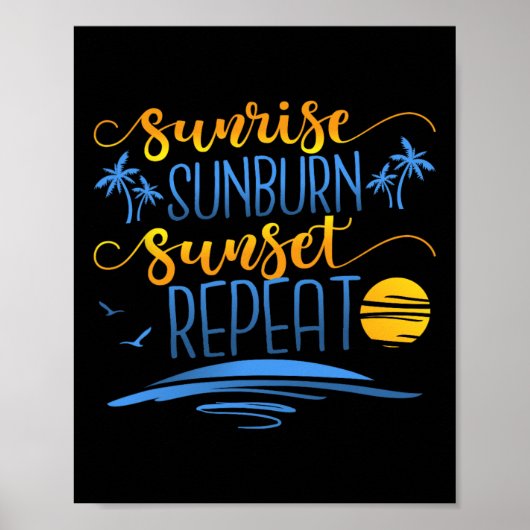 Poster Sunrise Sunburn Sunset Répétition (Devant)