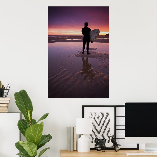 Poster Sunrise surfer (Bureau à domicile)