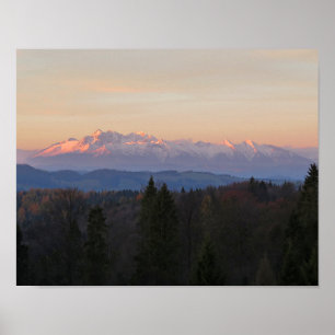 Poster Sunrise Tatras vue de Beskids