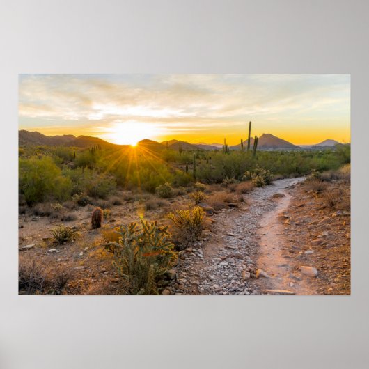 Poster Sunrize Over Arizona Trail (Devant)