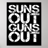 Poster Suns Out Guns Sortir Entraînement Drôle Gym Muscle (Devant)