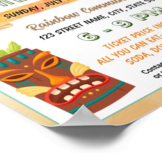 Poster Sunsational Tropical Event modèle (Coin)