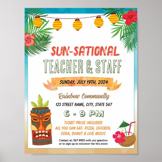 Poster Sunsational Tropical Event modèle (Devant)