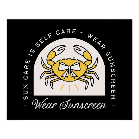Poster Sunscreen spf skin cancer prevention awareness (Devant)