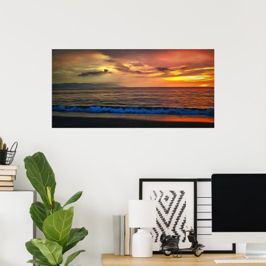 Poster Sunset 1577 Art Print (Bureau à domicile)