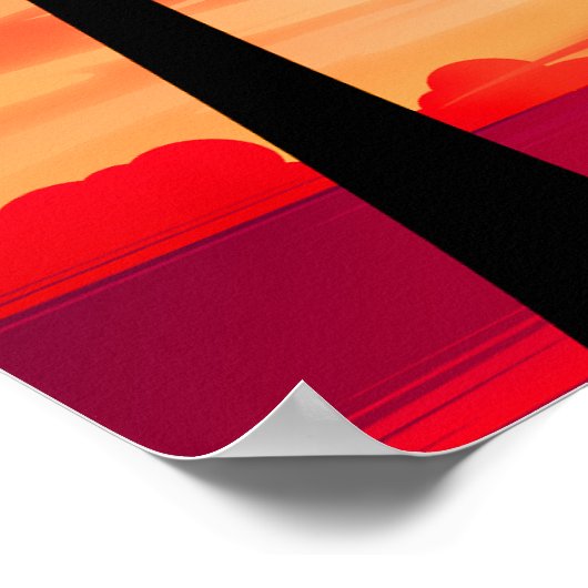 Poster Sunset and Sailboat (Coin)