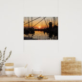 Poster Sunset Bagenkop Harbour, Langeland, Danemark (Cuisine)