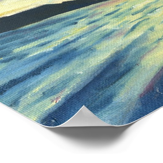 Poster Sunset bateau (Coin)