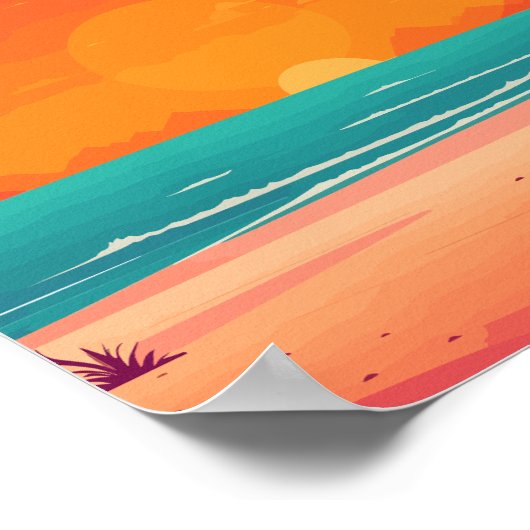 Poster Sunset Beach (Coin)