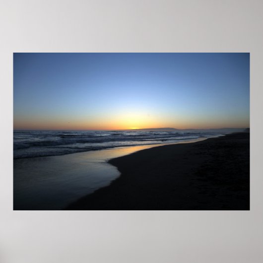Poster Sunset Beach Californie (Devant)