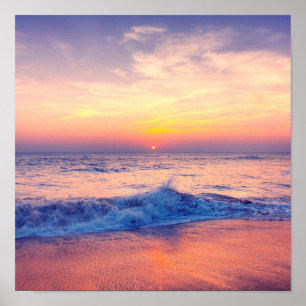 Poster Sunset beach samoa