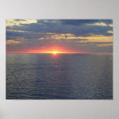 Poster Sunset Blue Ocean (Devant)
