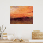 Poster Sunset by Joseph Mallord Turner (Cuisine)