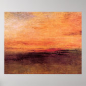 Poster Sunset by Joseph Mallord Turner (Devant)