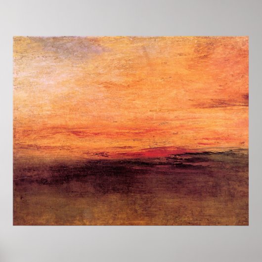 Poster Sunset by Joseph Mallord Turner (Devant)