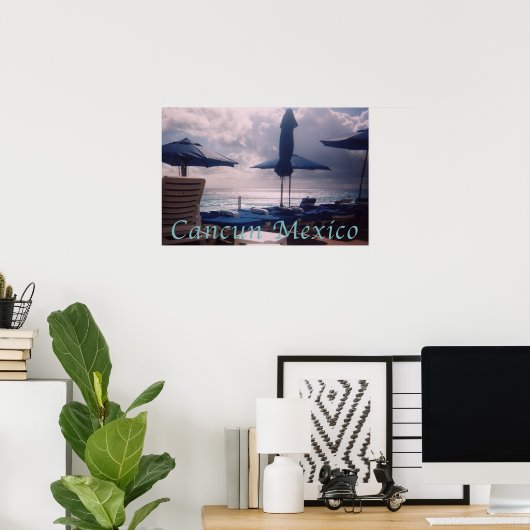 Poster Sunset Cancun Mexique (Bureau à domicile)