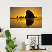 Poster Sunset, Cannon Beach, Oregon, États-Unis (Bureau à domicile)