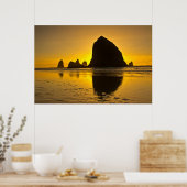 Poster Sunset, Cannon Beach, Oregon, États-Unis (Cuisine)