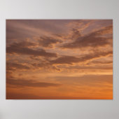 Poster Sunset Clouds II Pastel Nature Abstraite (Devant)