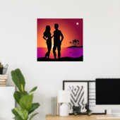 Poster Sunset Couple (Bureau à domicile)