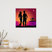 Poster Sunset Couple (Cuisine)