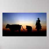 Poster Sunset Cowboy (Devant)