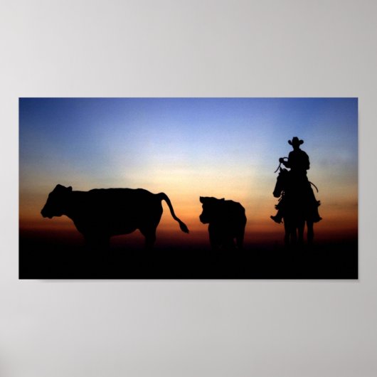Poster Sunset Cowboy (Devant)