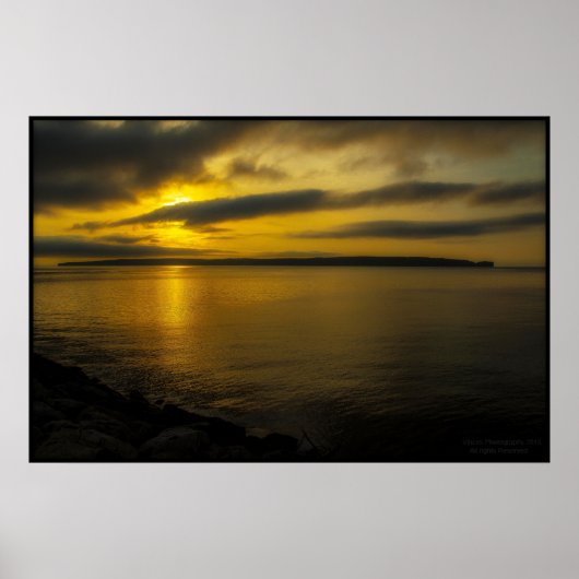 Poster Sunset de Bell Island (Devant)