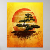 Poster Sunset de Bonsai Tree (Devant)