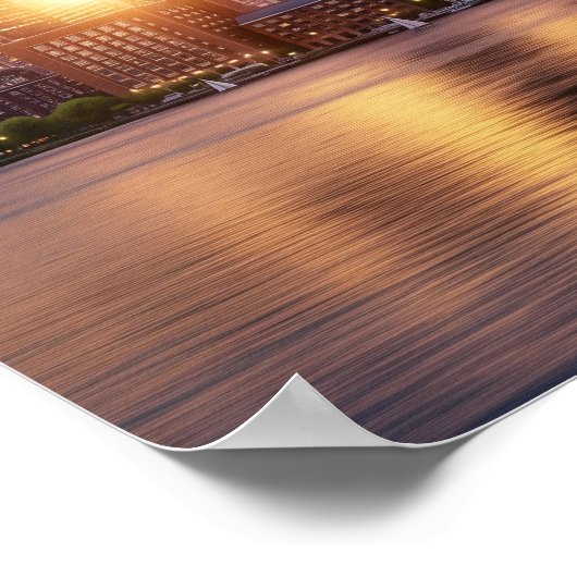 Poster Sunset de Boston (Coin)